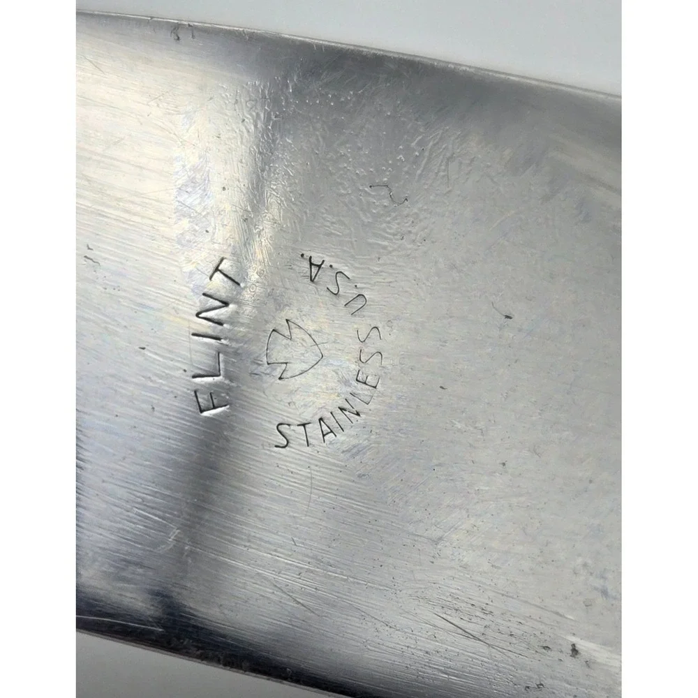 Vintage‎ Flint Stainless Floral Kitchen Ladle Spatula MCM Retro 70s Melamine USA